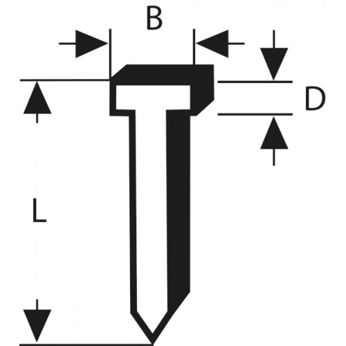 BOSCH Gwóźdź, typ 47, 1,8 x 1,27 x 16 mm 1609200376