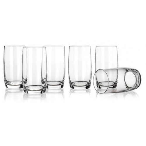BANQUET LEONA Zestaw wysokich szklanek 380 ml, 6 szt., 02B2G006380 BANQUET LEONA Zestaw wysokich szklanek 380 ml, 6 szt., 02B2G006380