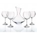 BANQUET Crystal 5-częściowy zestaw do wina, karafka + 4 kieliszki 02X000152GB