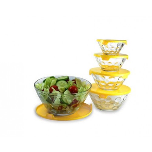 BANQUET Bubble Zestaw misek z plastikowymi pokrywkami 5 szt. 04BTB15