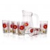 BANQUET Red Flower Komplet szklanek 6 szt. z dzbankiem 04D223803SF
