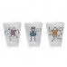 BANQUET Matowy kieliszek do wódki Funny 3 szt. 50ml assorted 04G1032FP3-A