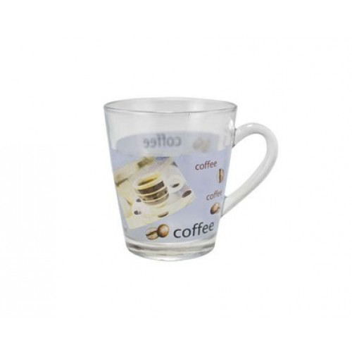 VETRO-PLUS Lugano Kubek szklany dekor kawa I. 360ml 04M22P6112