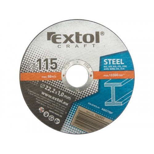 EXTOL CRAFT tarcza do metalu 115x1,0x22,2mm 5szt 106901