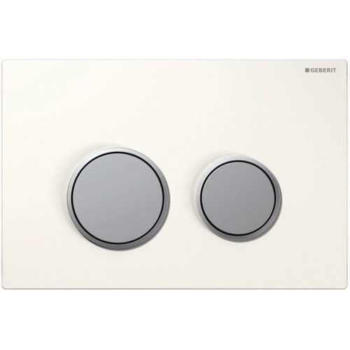 GEBERIT SIGMA 20 Przycisk spłukujący przedni biały/chrom matowy/matowy UP320 115.778.KL.1