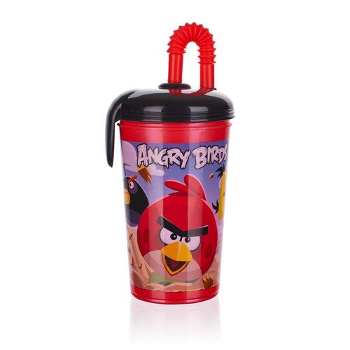 BANQUET Kubek z pokrywą 430 ml Angry Birds 1213AB37130