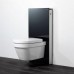 GEBERIT Monolith Moduł sanitarny do wc wiszącego szkło czarne/aluminium 131.021.SJ.1