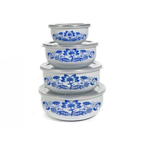 BANQUET Zestaw emaliowych misek Belly ONION z motywem cebuli 1320058D BANQUET Zestaw emaliowych misek Belly ONION z motywem cebuli 1320058D