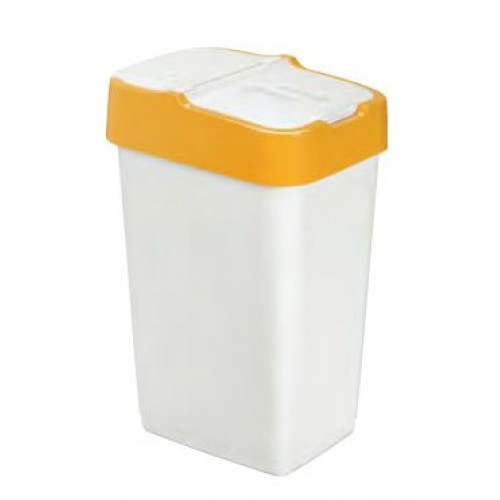 HEIDRUN Kosz na śmieci PUSH & UP, 33 x 26 x 51 cm, 35 l, biały / żółty, 1342 HEIDRUN Kosz na śmieci PUSH & UP, 33 x 26 x 51 cm, 35 l, biały / żółty, 1342
