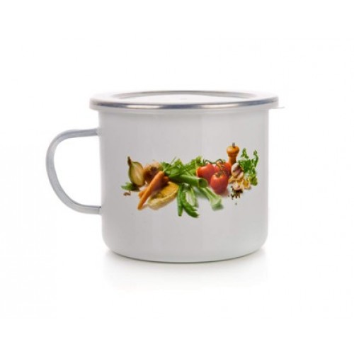 BANQUET kubek emaliowany 0,9l Zielenina 13RMVEG03