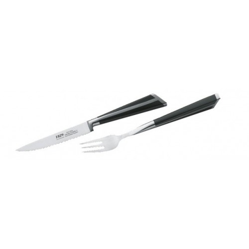 ALUZZI Zestaw 4 szt. sztućców 2 x nóż i 2  x widelec BLACK MAGIC 1829-027728 