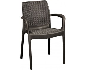 KETER BALI MONO Krzesło ogrodowe, 55 x 60 x 83 cm, brązowe 17190206