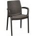 WYPRZEDAŻ KETER BALI Mono krzesło ogrodowe,55x60x83cm,brązowe 17190206 Powystawowe