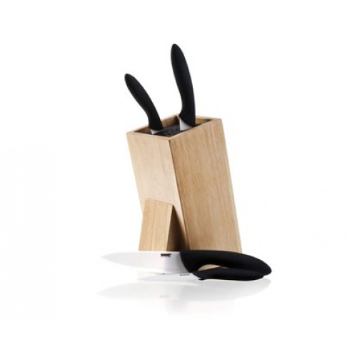 BANQUET 5-częściowy zestaw 4 noży ceramicznych i bloku Mizumi 25CKLB05