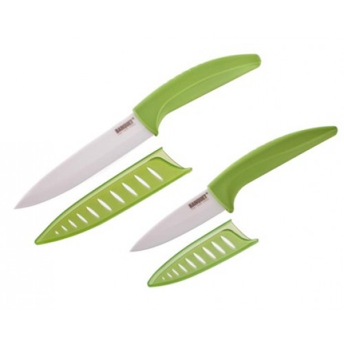 BANQUET 2-częściowy zestaw noży ceramicznych Gourmet Ceramia Verde 25G LC01