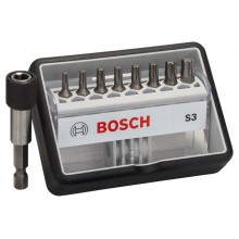 BOSCH 8+1-elem. zestaw bitów do wkrętarek Robust Line S T, wersja Extra Hard 2607002562