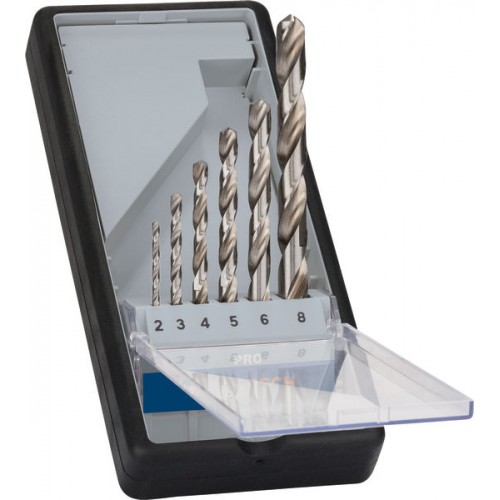 BOSCH 6-elem. zestaw wierteł do metalu Robust Line HSS-G, 135°, 2–8 mm 2607010529