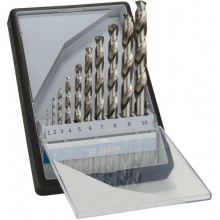 BOSCH 10-elem. zestaw wierteł do metalu Robust Line HSS-G, 135°, 1–10 mm 2607010535