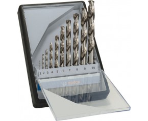 BOSCH 10-elem. zestaw wierteł do metalu Robust Line HSS-G, 135°, 1–10 mm 2607010535