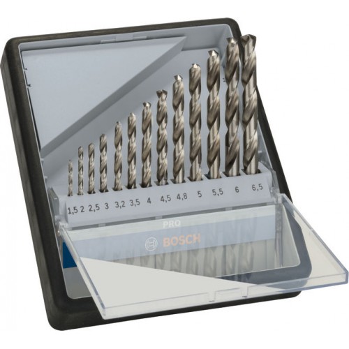 BOSCH 10-elem. zestaw wierteł do metalu Robust Line HSS-G, 135°, 1,5–6,5 mm 2607010538