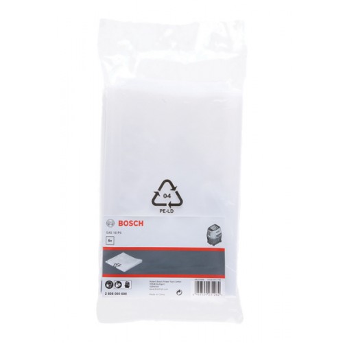 BOSCH Worek jednorazowy, 5 l, z tworzywa sztucznego (5 szt.) do GAS 15 PS 2608000698
