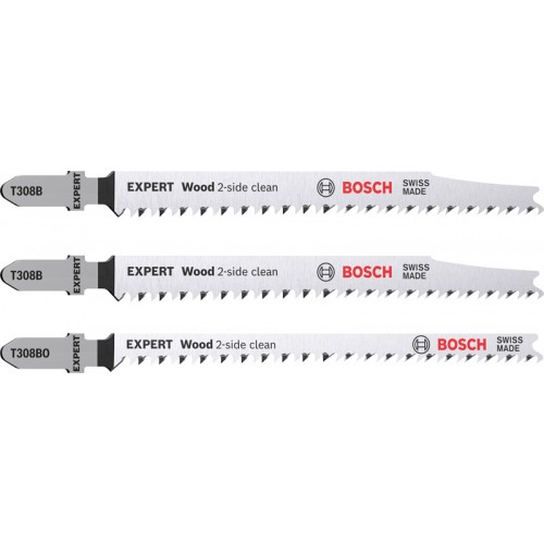 BOSCH Zestaw 3 szt. Brzeszczotów EXPERT ‘Wood 2-side clean’ T308B/BO 2608900559