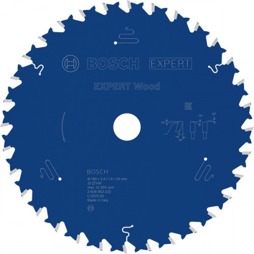 BOSCH Tarcza pilarska Expert for Wood 185 × 2,4/1,4 × 20 mm, T32 2608902233