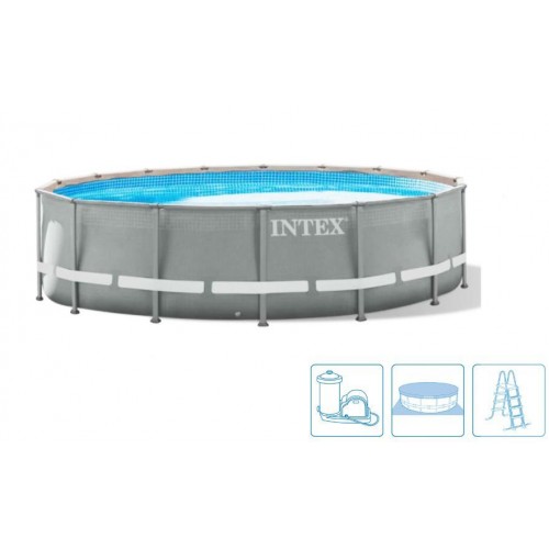 INTEX PRISM FRAME PREMIUM POOLS Basen 457 x 122 cm z filtracją kartuszową 26726GN