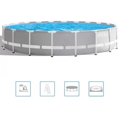 INTEX PRISM FRAME POOLS SET Basen 610 x 132 cm z filtracją kartuszową 26756GN