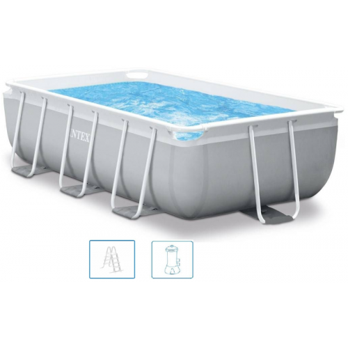 INTEX PRISM FRAME RECTANGULAR PREMIUM POOLS Basen 400 x 200 x 122 cm z filtracją 26790NP