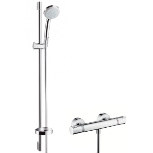 Hansgrohe ECOSTAT COMFORT COMBI Bateria prysznicowa termostatyczna + zestaw