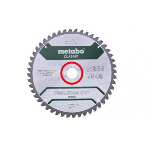 Metabo Brzeszczot "precision cut wood - classic", 254x30, Z48 WZ 5°neg. 628061000
