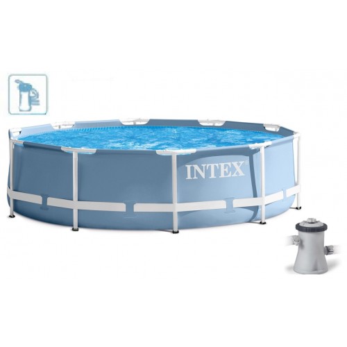 INTEX PRISM FRAME POOL SET Basen 305 x 76 cm z kartuszową filtracją, 28702NP