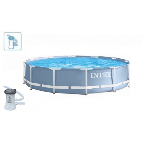 INTEX PRISM FRAME POOL SET Basen 366 x 76 cm z kartuszową filtracją, 28712GN