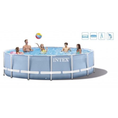 INTEX PRISM FRAME POOL SET Basen 457 x 122 cm z kartuszową filtracją, 28736NP