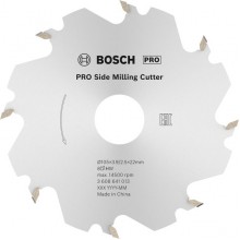 BOSCH Głowica frezująca boczna PRO, 105 x 22 x 4 mm, 8 zębów 3608641013
