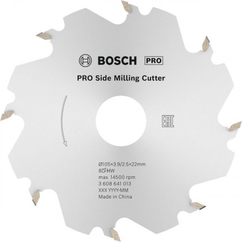 BOSCH Głowica frezująca boczna PRO, 105 x 22 x 4 mm, 8 zębów 3608641013