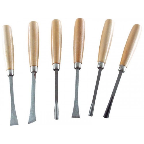EXTOL CRAFT dłuto stolarskie z drewnianym uchwytem, zestaw 6 szt. 3936