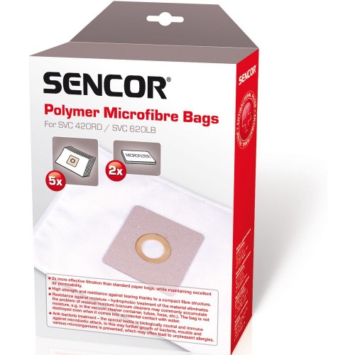 SENCOR SVC 420RD / 620LB Worki z mikrofibry 5 szt. 40017811