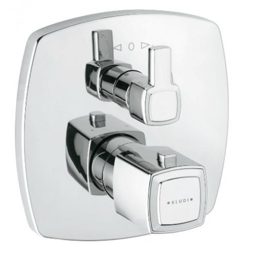 KLUDI Q-BEO podtynkowa bateria wannowo-natryskowa z termostatem, chrom 508300542