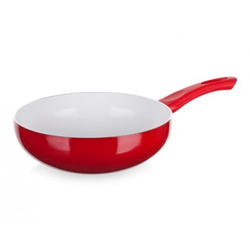 BANQUET Patelnia ceramiczna WOK 24X8cm Red Culinaria 40HTWKCE0224RE-A