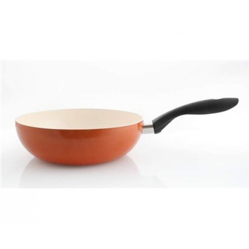 BANQUET Patelnia ceramiczna WOK 28 cm pomarańczowa Natura Ceramia Arancia 40JC28WCCOR