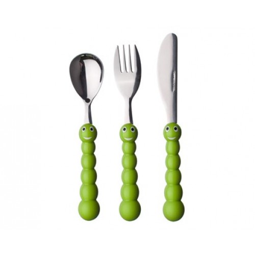 BANQUET 3-częściowy zestaw sztućców dla dzieci Caterpillar zielony 41WF1613PCS