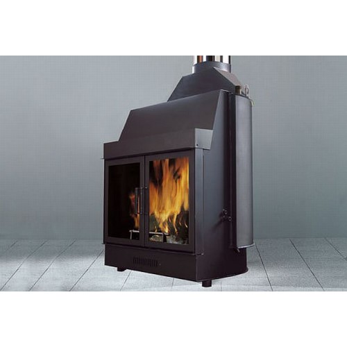 EDILKAMIN IDRO 100 Wkład kominkowy 27kW z płaszczem wodnym, układ otwarty (2 szyby) 430380