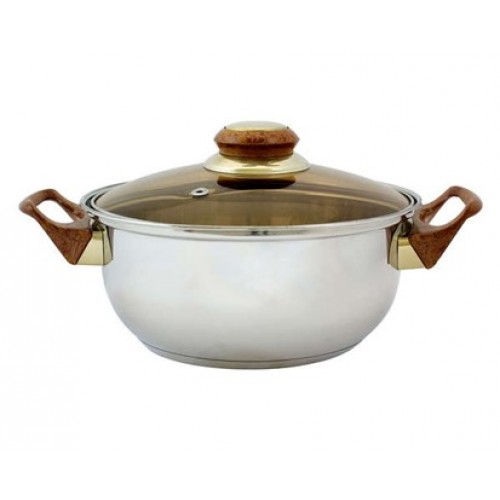 VETRO-PLUS Garnek stalowy brązowy 17,5x8,5cm 48002