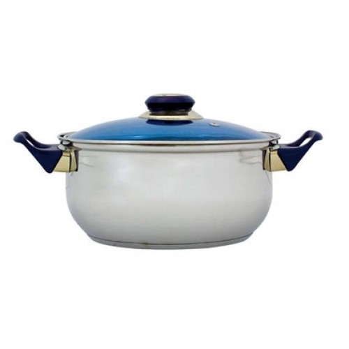 VETRO-PLUS Garnek stalowy niebieski 19,5x9,5cm 480023