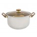 VETRO-PLUS Garnek stalowy brązowy 23,5x13,5cm 48004