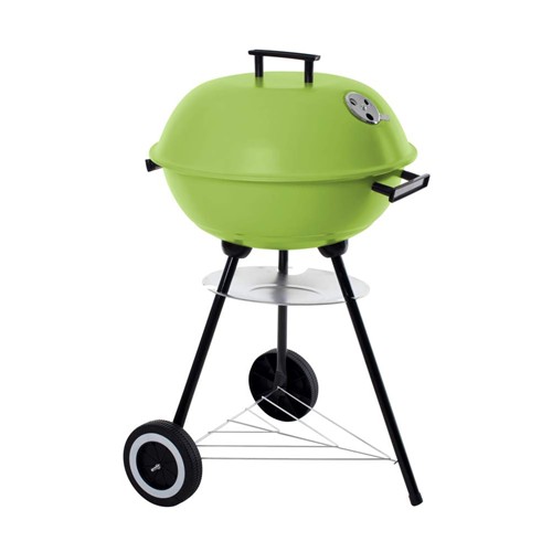 HAPPY GREEN Okrągły mobilny grill z pokrywą GLOBE zielony 50220171B