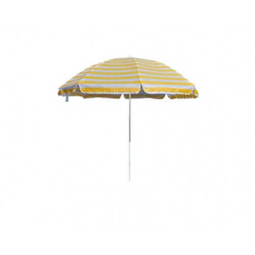 HAPPY GREEN Parasol plażowy 230 cm, żółte paski 50XT2205YS