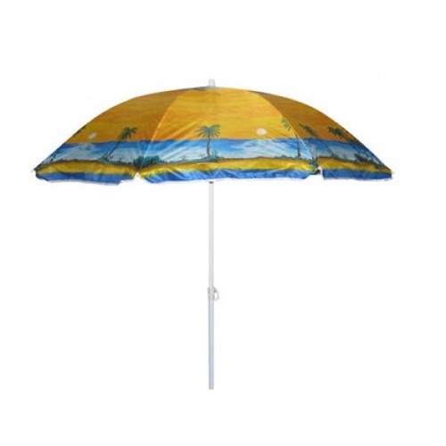 HAPPY GREEN Parasol plażowy 180 cm, wzór plaża 50ZJ16081